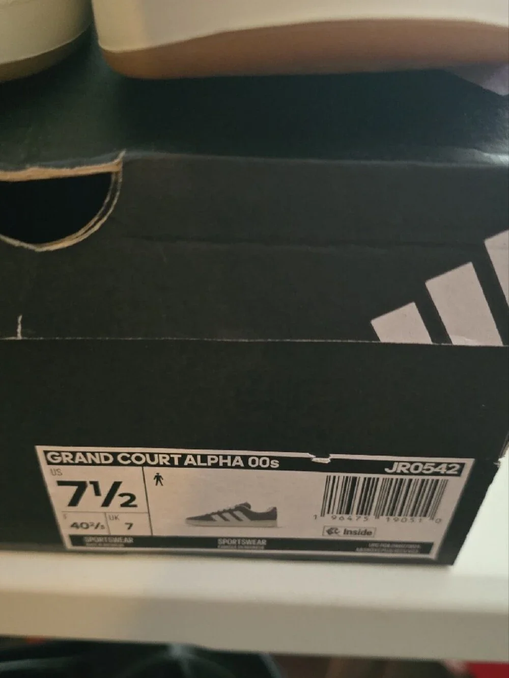adidas Mens Grand Court Alpha Sneakers in Gray and White